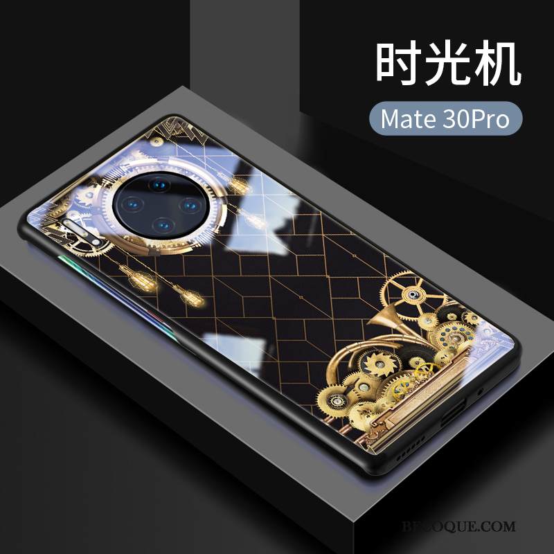 Kuori Huawei Mate 30 Pro Laukut Murtumaton Hauska, Kotelo Huawei Mate 30 Pro Silikoni Lasi Kulta