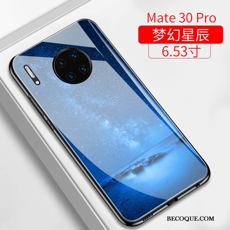 Kuori Huawei Mate 30 Pro Laukut Ohut Puhelimen Kuoret, Kotelo Huawei Mate 30 Pro Suojaus Peili Tähtitaivas