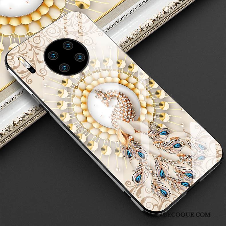 Kuori Huawei Mate 30 Pro Luova Kiinalainen Tyyli Ylellisyys, Kotelo Huawei Mate 30 Pro Laukut Lasi Punainen