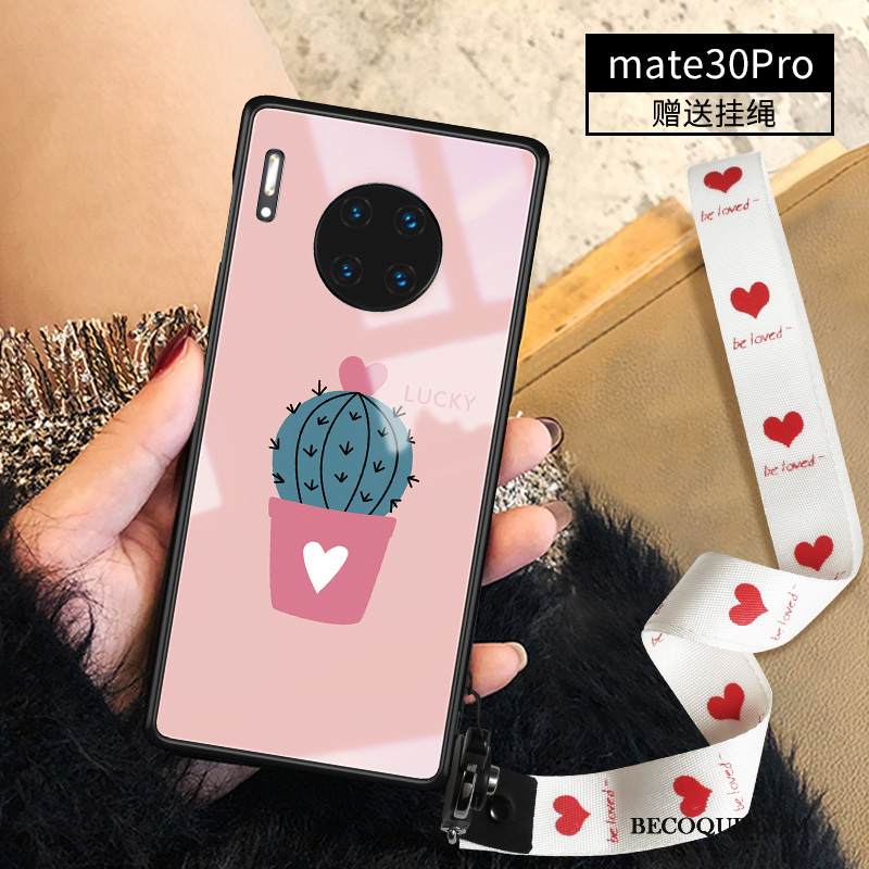 Kuori Huawei Mate 30 Pro Sarjakuva Lasi Murtumaton, Kotelo Huawei Mate 30 Pro Suojaus Ultra Ohut