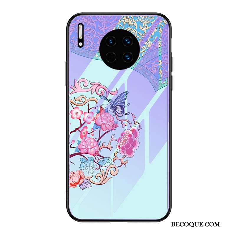Kuori Huawei Mate 30 Pro Suojaus Murtumaton Persoonallisuus, Kotelo Huawei Mate 30 Pro Laukut Lasi Violetti