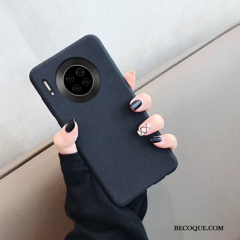 Kuori Huawei Mate 30 Pro Tuki Trendi Sininen, Kotelo Huawei Mate 30 Pro Suojaus Net Red Pesty Suede