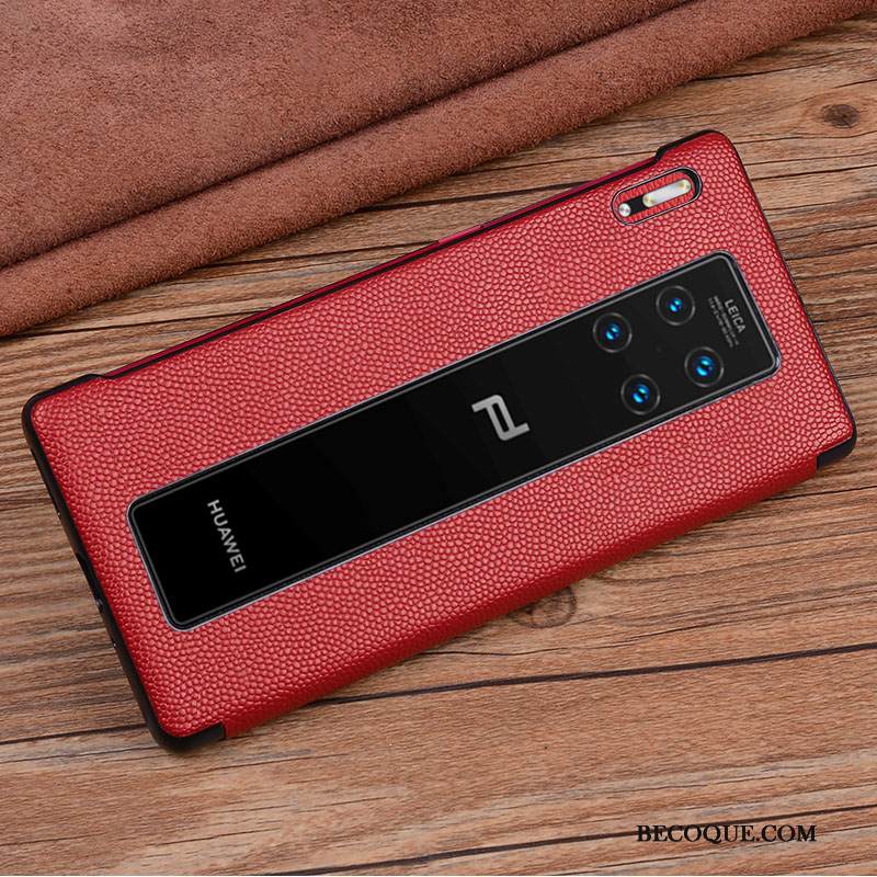 Kuori Huawei Mate 30 Rs Nahka Horrostila Puhelimen Kuoret, Kotelo Huawei Mate 30 Rs Suojaus Sininen