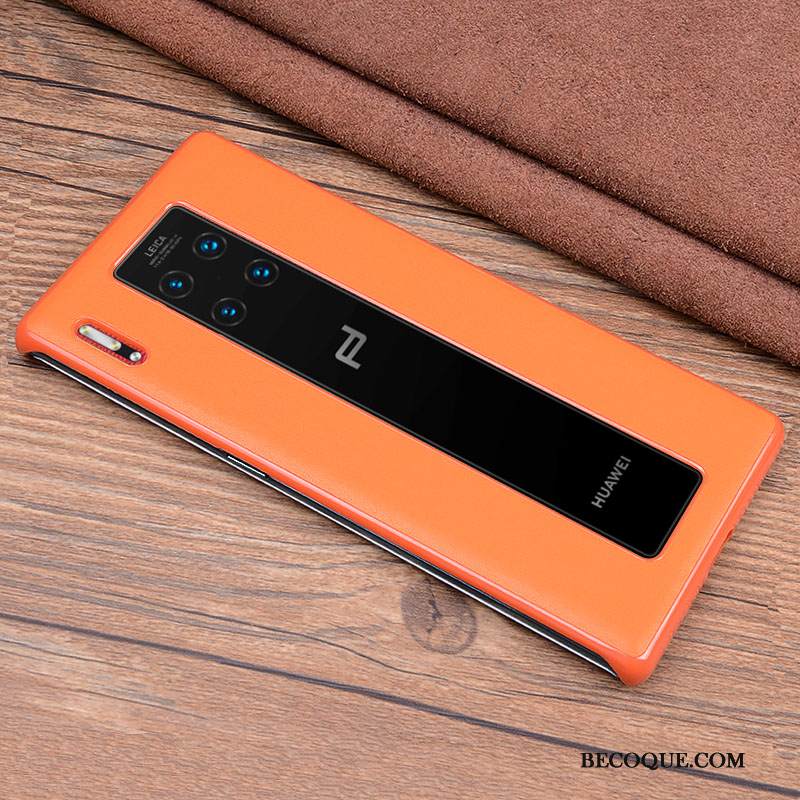 Kuori Huawei Mate 30 Rs Nahka Persoonallisuus Kalvo, Kotelo Huawei Mate 30 Rs Suojaus Puhelimen Kuoret Keltainen