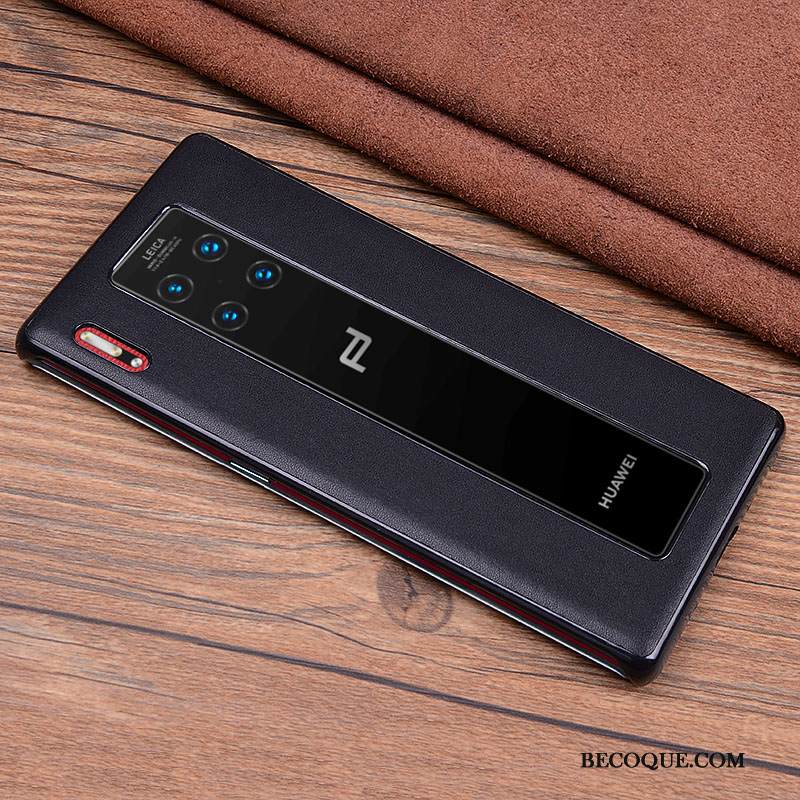 Kuori Huawei Mate 30 Rs Nahka Persoonallisuus Kalvo, Kotelo Huawei Mate 30 Rs Suojaus Puhelimen Kuoret Keltainen