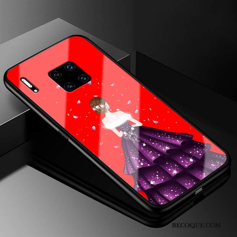 Kuori Huawei Mate 30 Rs Suojaus Puhelimen Kuoret Lasi, Kotelo Huawei Mate 30 Rs Sideharso Punainen