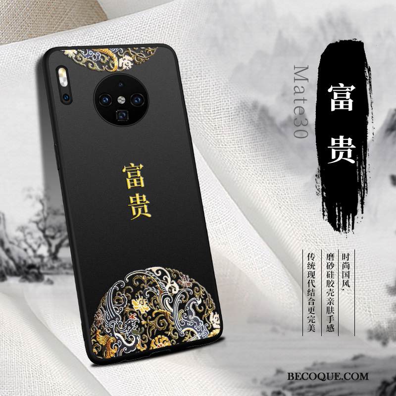 Kuori Huawei Mate 30 Silikoni Tuuli Murtumaton, Kotelo Huawei Mate 30 Pehmeä Neste Pesty Suede Net Red