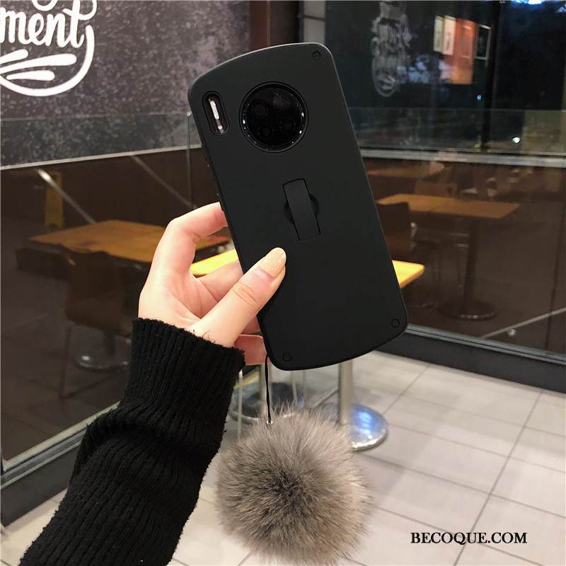 Kuori Huawei Mate 30 Tuki Tide-brändi Pompon, Kotelo Huawei Mate 30 Laukut Pesty Suede Rengas