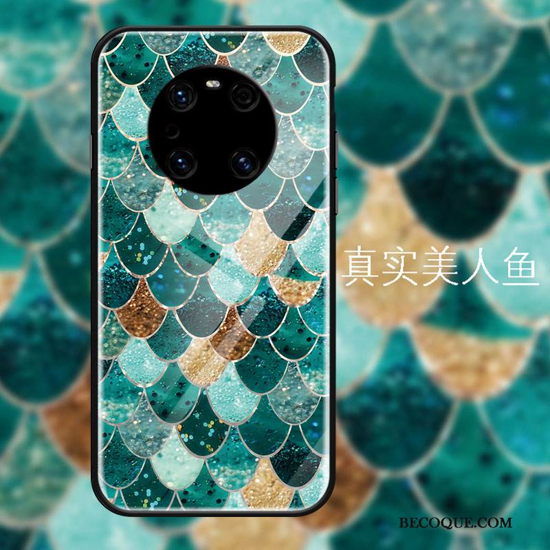 Kuori Huawei Mate 40 Pro Laukut Merenneito Lasi, Kotelo Huawei Mate 40 Pro Suojaus Kustannukset Puhelimen Kuoret