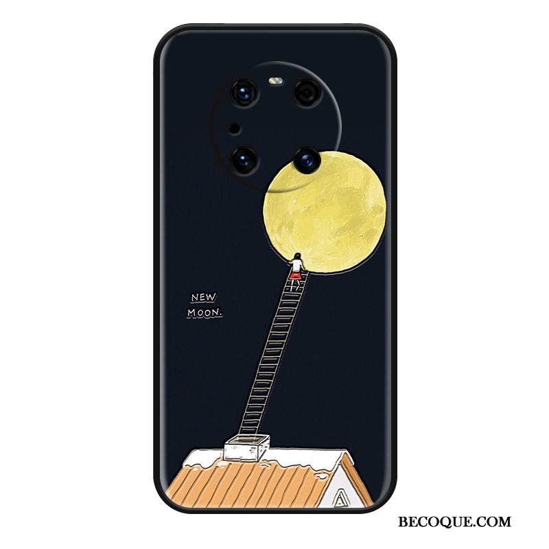Kuori Huawei Mate 40 Pro Luova Puhelimen Kuoret Murtumaton, Kotelo Huawei Mate 40 Pro Kohokuviointi Yksinkertainen Musta