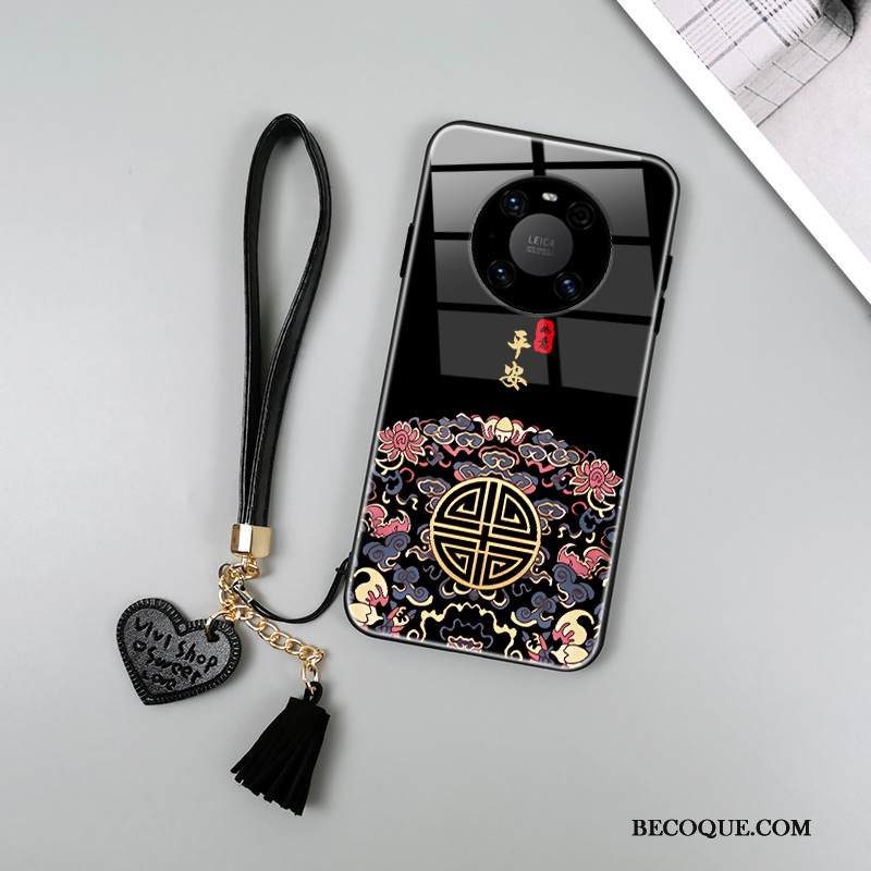 Kuori Huawei Mate 40 Pro Luova Tide-brändi Musta, Kotelo Huawei Mate 40 Pro Silikoni Murtumaton Puhelimen Kuoret