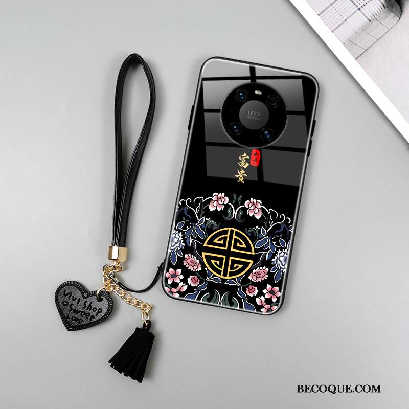 Kuori Huawei Mate 40 Pro Luova Tide-brändi Musta, Kotelo Huawei Mate 40 Pro Silikoni Murtumaton Puhelimen Kuoret