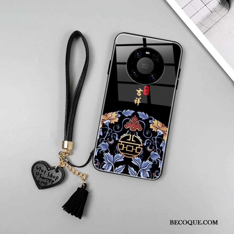 Kuori Huawei Mate 40 Pro Luova Tide-brändi Musta, Kotelo Huawei Mate 40 Pro Silikoni Murtumaton Puhelimen Kuoret