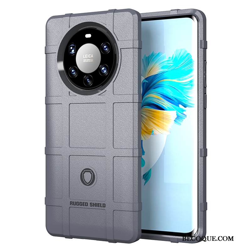 Kuori Huawei Mate 40 Pro+ Nahka Harmaa Murtumaton, Kotelo Huawei Mate 40 Pro+ Laukut Puhelimen Kuoret