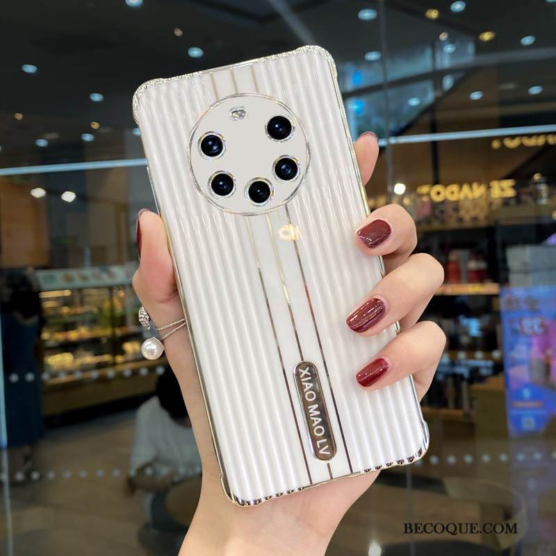 Kuori Huawei Mate 40 Pro+ Silikoni Oranssi Yksinkertainen, Kotelo Huawei Mate 40 Pro+ Laukut Persoonallisuus Tide-brändi