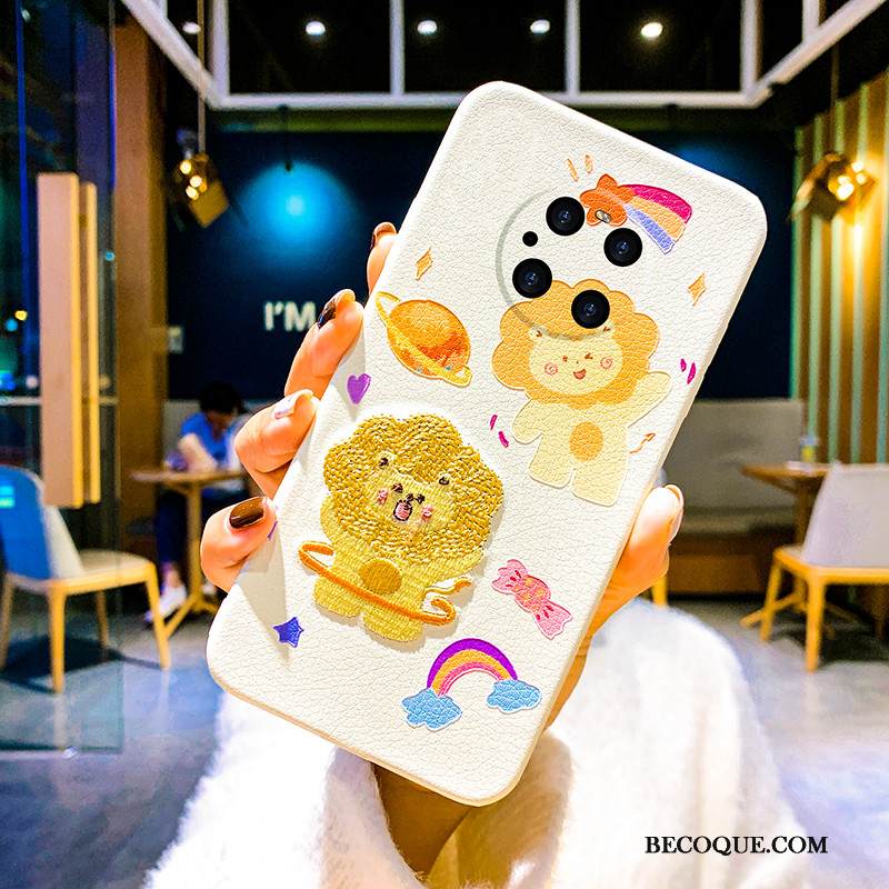 Kuori Huawei Mate 40 Pro Silikoni Persoonallisuus Ihana, Kotelo Huawei Mate 40 Pro Laukut Keltainen Leijona