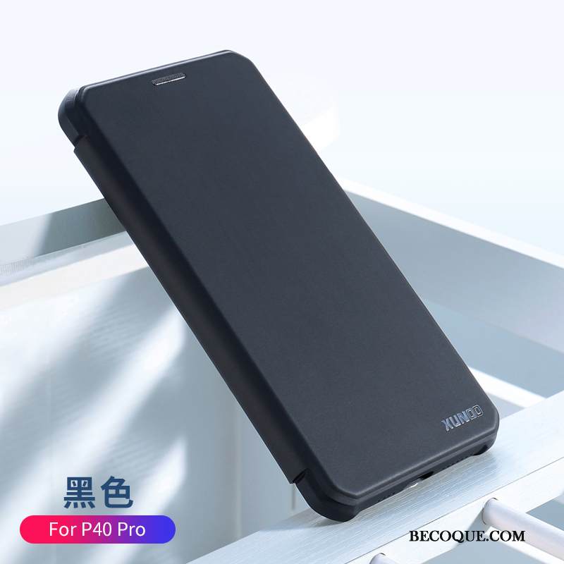 Kuori Huawei Mate 40 Pro Silikoni Suupaltti Musta, Kotelo Huawei Mate 40 Pro Nahka Murtumaton Puhelimen Kuoret