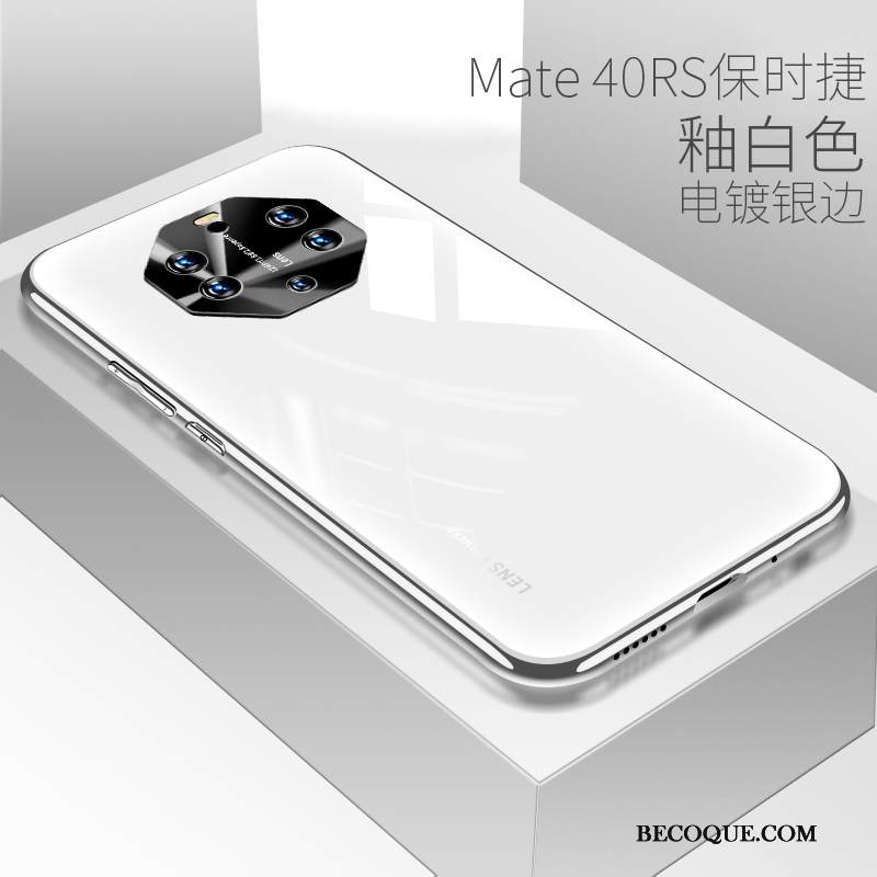 Kuori Huawei Mate 40 Rs Laukut Lasi Musta, Kotelo Huawei Mate 40 Rs Rakastunut Net Red