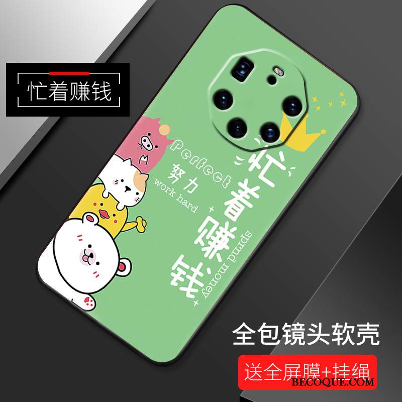 Kuori Huawei Mate 40 Rs Laukut Yksinkertainen Murtumaton, Kotelo Huawei Mate 40 Rs Sarjakuva Rakastunut Pesty Suede