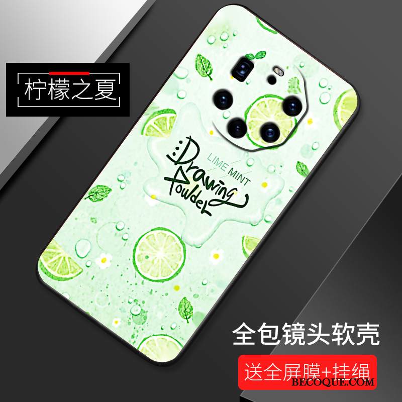 Kuori Huawei Mate 40 Rs Laukut Yksinkertainen Murtumaton, Kotelo Huawei Mate 40 Rs Sarjakuva Rakastunut Pesty Suede