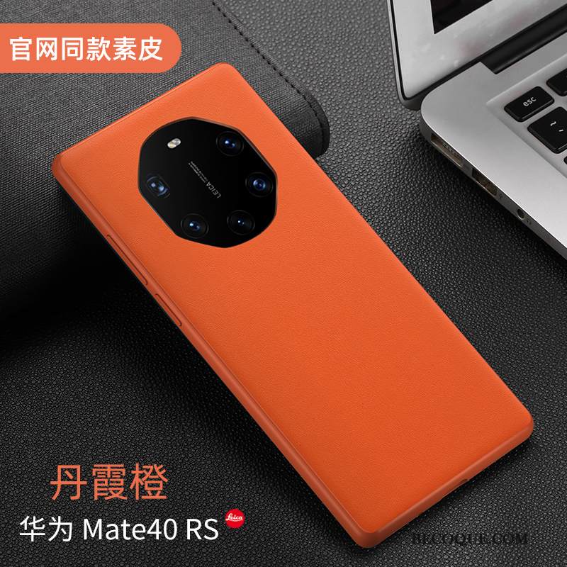 Kuori Huawei Mate 40 Rs Nahka Ohut Musta, Kotelo Huawei Mate 40 Rs Laukut Murtumaton Puhelimen Kuoret