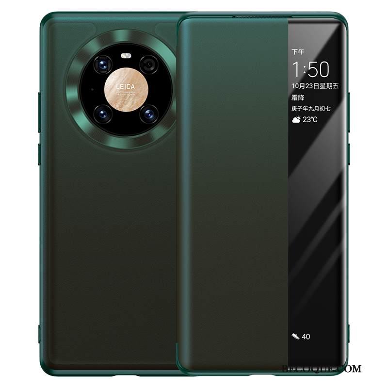 Kuori Huawei Mate 40 Suojaus Vihreä Puhelimen Kuoret, Kotelo Huawei Mate 40 Nahka