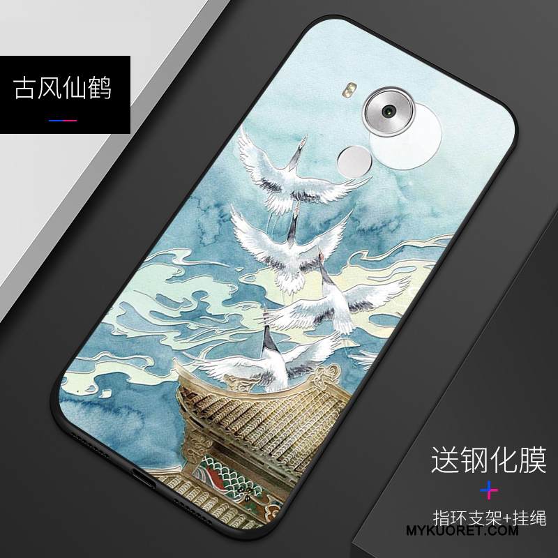 Kuori Huawei Mate 8 Kohokuviointi Murtumaton Malli, Kotelo Huawei Mate 8 Silikoni Persoonallisuus Sininen