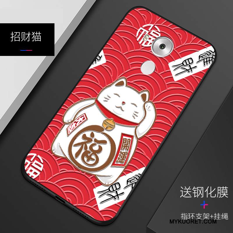 Kuori Huawei Mate 8 Kohokuviointi Murtumaton Malli, Kotelo Huawei Mate 8 Silikoni Persoonallisuus Sininen