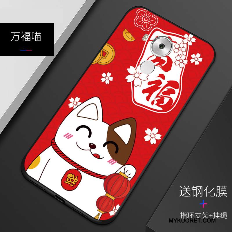 Kuori Huawei Mate 8 Kohokuviointi Murtumaton Malli, Kotelo Huawei Mate 8 Silikoni Persoonallisuus Sininen