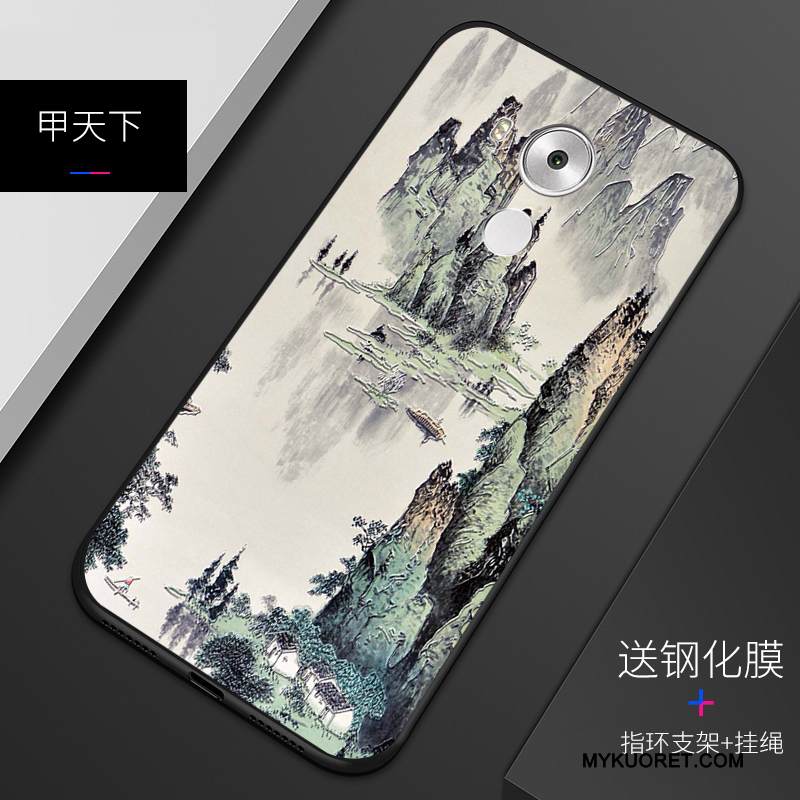 Kuori Huawei Mate 8 Kohokuviointi Murtumaton Malli, Kotelo Huawei Mate 8 Silikoni Persoonallisuus Sininen