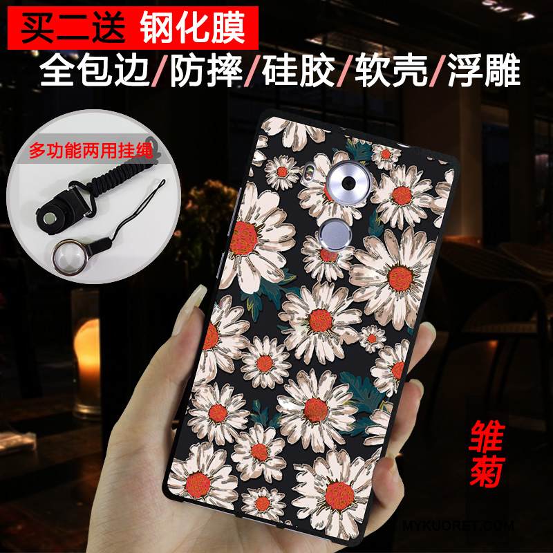 Kuori Huawei Mate 8 Kohokuviointi Musta Puhelimen Kuoret, Kotelo Huawei Mate 8 Monivärinen Trendi Pesty Suede