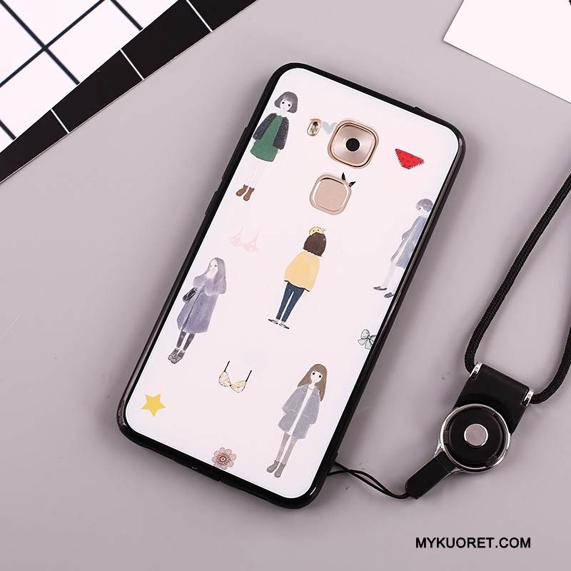 Kuori Huawei Mate 8 Maalaus Murtumaton Valkoinen, Kotelo Huawei Mate 8 Laukut Puhelimen Kuoret Ripustettavat Koristeet