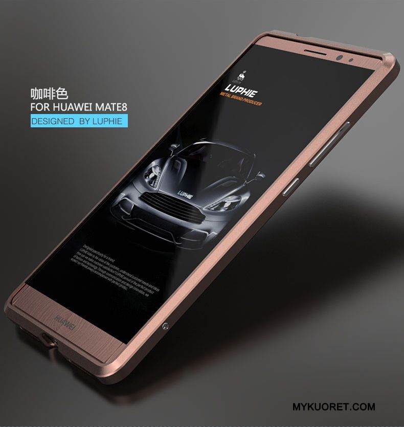 Kuori Huawei Mate 8 Metalli Murtumaton Ultra, Kotelo Huawei Mate 8 Suojaus Puhelimen Kuoret Kulta