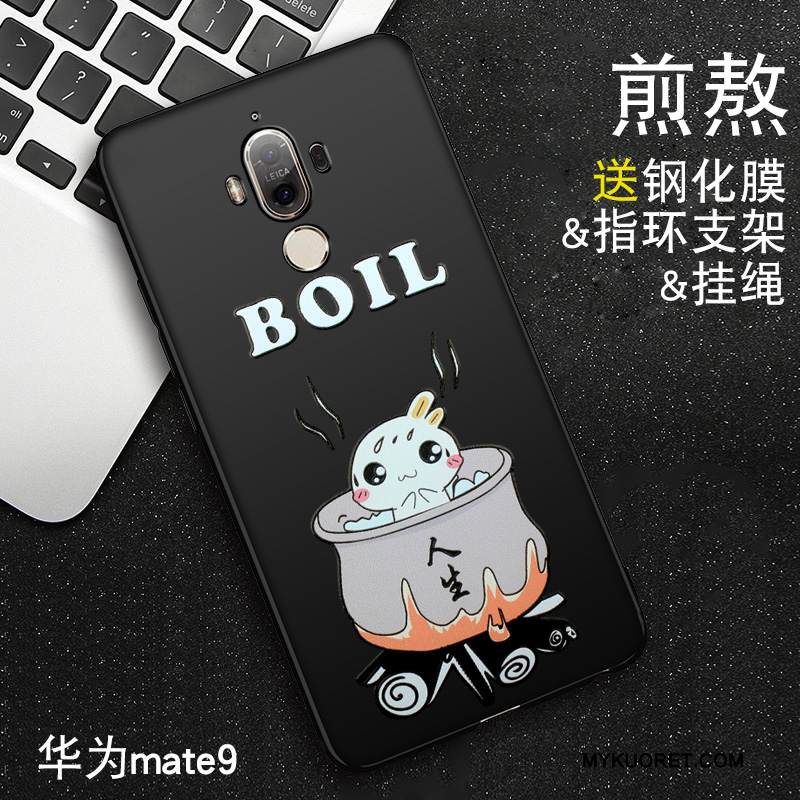 Kuori Huawei Mate 8 Pehmeä Neste Murtumaton Musta, Kotelo Huawei Mate 8 Kohokuviointi Puhelimen Kuoret Pesty Suede