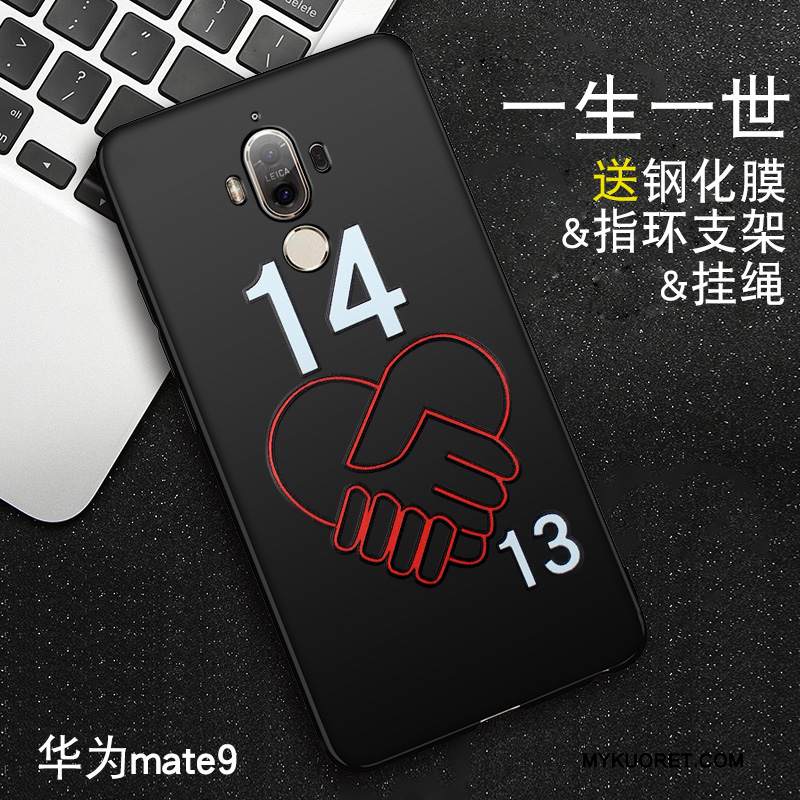 Kuori Huawei Mate 8 Pehmeä Neste Murtumaton Musta, Kotelo Huawei Mate 8 Kohokuviointi Puhelimen Kuoret Pesty Suede