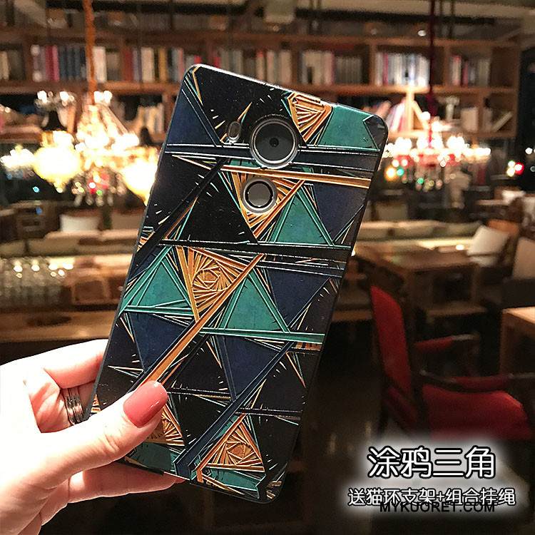 Kuori Huawei Mate 8 Pehmeä Neste Musta Pesty Suede, Kotelo Huawei Mate 8 Kohokuviointi Puhelimen Kuoret