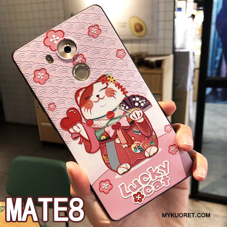 Kuori Huawei Mate 8 Suojaus Kissa Rikkaus, Kotelo Huawei Mate 8 Laukut Keltainen Murtumaton