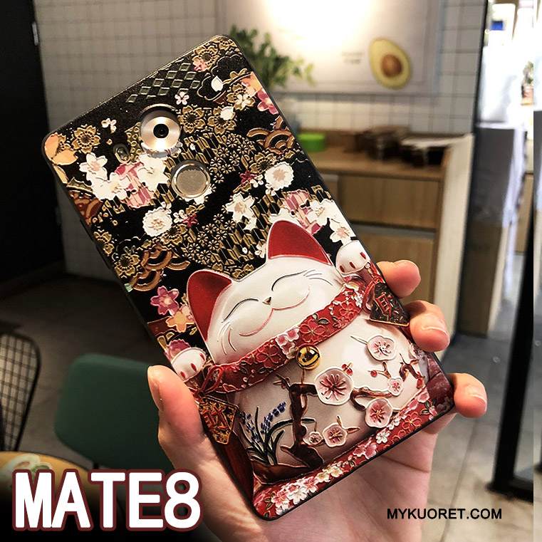 Kuori Huawei Mate 8 Suojaus Kissa Rikkaus, Kotelo Huawei Mate 8 Laukut Keltainen Murtumaton