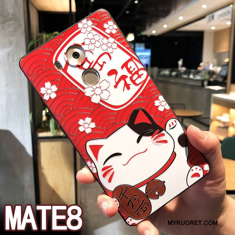 Kuori Huawei Mate 8 Suojaus Kissa Rikkaus, Kotelo Huawei Mate 8 Laukut Keltainen Murtumaton