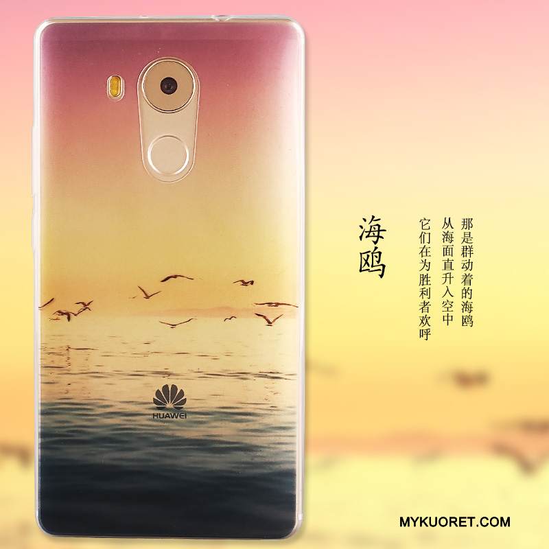 Kuori Huawei Mate 8 Suojaus Sininen Puhelimen Kuoret, Kotelo Huawei Mate 8 Pehmeä Neste