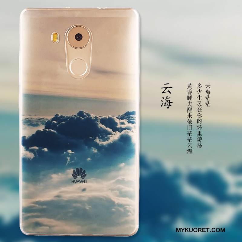 Kuori Huawei Mate 8 Suojaus Sininen Puhelimen Kuoret, Kotelo Huawei Mate 8 Pehmeä Neste