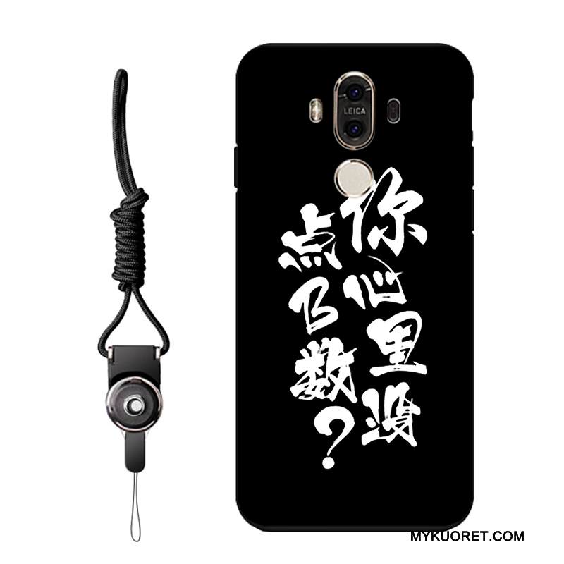 Kuori Huawei Mate 8 Suojaus Trendi Musta, Kotelo Huawei Mate 8 Kohokuviointi Puhelimen Kuoret Persoonallisuus