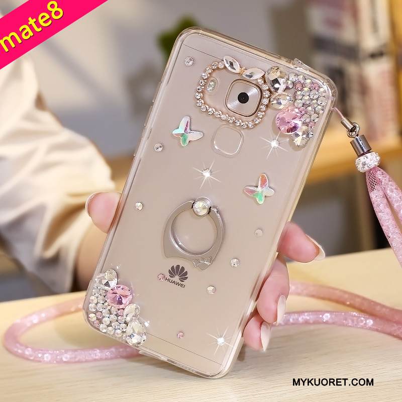 Kuori Huawei Mate 8 Suojaus Violetti Puhelimen Kuoret, Kotelo Huawei Mate 8 Pehmeä Neste Rengas