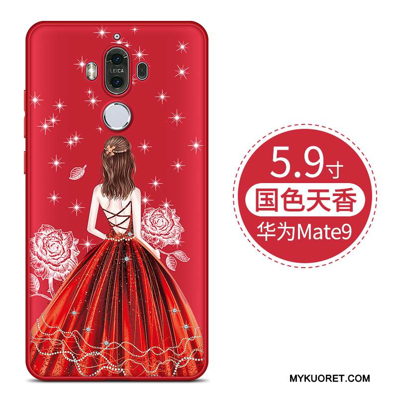 Kuori Huawei Mate 9 Laukut Persoonallisuus Musta, Kotelo Huawei Mate 9 Luova Pesty Suede Murtumaton