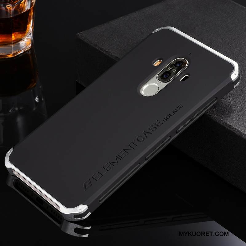 Kuori Huawei Mate 9 Laukut Pesty Suede Puhelimen Kuoret, Kotelo Huawei Mate 9 Silikoni Murtumaton Hopea