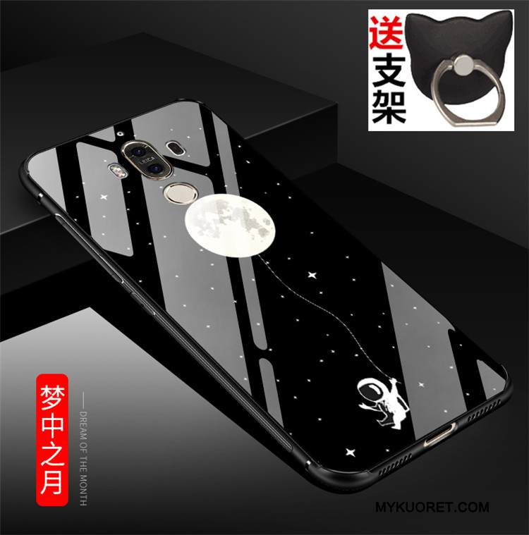 Kuori Huawei Mate 9 Laukut Puhelimen Kuoret Musta, Kotelo Huawei Mate 9 Pehmeä Neste Karkaisu