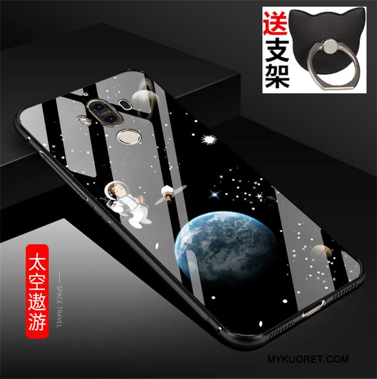 Kuori Huawei Mate 9 Laukut Puhelimen Kuoret Musta, Kotelo Huawei Mate 9 Pehmeä Neste Karkaisu