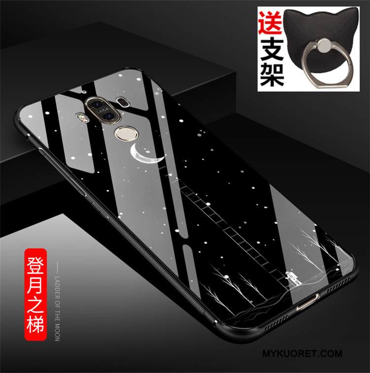 Kuori Huawei Mate 9 Laukut Puhelimen Kuoret Musta, Kotelo Huawei Mate 9 Pehmeä Neste Karkaisu