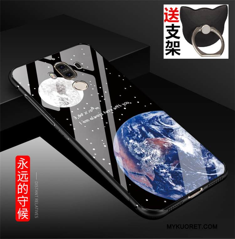 Kuori Huawei Mate 9 Laukut Puhelimen Kuoret Musta, Kotelo Huawei Mate 9 Pehmeä Neste Karkaisu