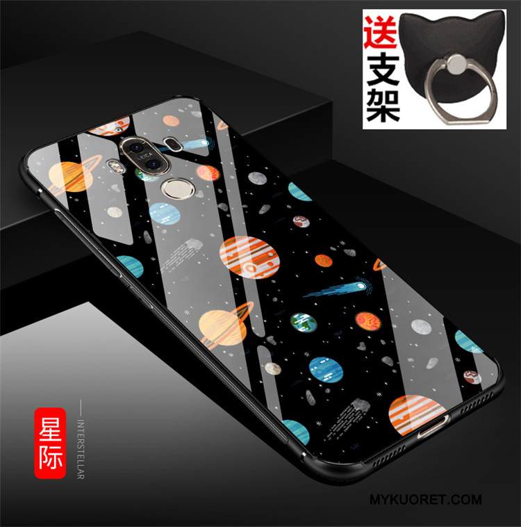 Kuori Huawei Mate 9 Laukut Puhelimen Kuoret Musta, Kotelo Huawei Mate 9 Pehmeä Neste Karkaisu